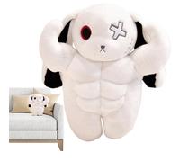 Générique Rabbit Plush, Scary Muscle Bunny Standing Plush Toy, Soft Huggable Doll Pillow, Funny Decorative Present for Christmas, Bed Sofa Desk Shelf Car Sleeping Use 30x15x12cm