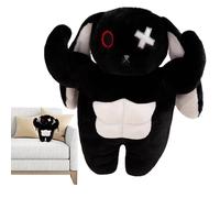 Générique Rabbit Plush, Scary Muscle Bunny Standing Plush Toy, Soft Huggable Doll Pillow, Funny Decorative Present for Christmas, Bed Sofa Desk Shelf Car Sleeping Use 30x15x12cm