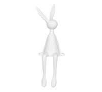 Générique Rabbit Sitting Home Decor - Resin Bunny Desktop Edge Figures | Resin Dangling Leg Bunny Figurine Ornaments for Bookshelf, Desk, Living Room, Bedroom, Tabletop, Bookshelf Decoration
