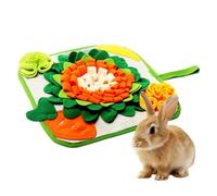 Générique Rabbit Snuffle Mat, Anti-Slip Bunny Foraging Mat with Hanging Rope & Polar Fleece Strands, Interactive Feeding Puzzle Toy, Training & Boredom Relief for Guinea Pigs, Chinchillas, Ferrets