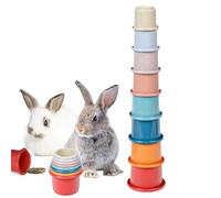 Générique Rabbit Stacking Cups - PP 7.8x35.5cm | 8 Piece Pet Toy Set