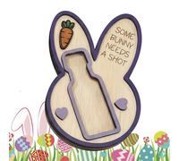 Générique Rabbit Wine Bottle Holder - Aesthetic Easter Animal, Glass Holder with Displaying Bottles, Bar Accessory, Decorative Storage, Wine Rack for Cocktail Whiskey Beer Table Shelf Kitchen Bar