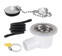 Générique Raccord Coudé pour Évier de Bateau, Filtre à Connexion Rapide, Adaptateur pour Tuyau de vidange avec Embout, pour Camping-Car Bateau Marine