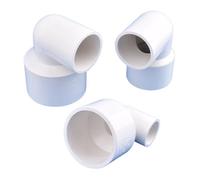Générique Raccord coudé réducteur en PVC Blanc for Aquarium, Alimentation en Eau, raccords de tuyaux d'irrigation de Jardin(50x20mm,1Pc)