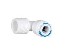 Générique Raccord de connecteur Rapide for système d'aquarium à Osmose Inverse for purificateur d'eau RO de 6,5 mm et 9,5 mm de diamètre extérieur vers coude mâle 1/8" 1/4" 3/8" 1/2"(Hose 6.5mm,3/8")