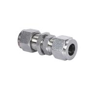 Générique Raccord de Tuyau à Compression à Double Virole en Acier Inoxydable 304 3 mm 4 mm 6 mm 8 mm Adaptateur de connecteur à Poussoir Droit for cloison(6mm)
