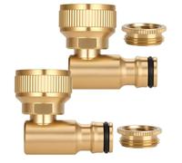 Générique Raccord de Tuyau d'arrosage | 2 Pièces Laiton 1/2 et 3/4 Pouce Universel | Raccord Robinet Polyvalent - pour Lave-Linge nettoyeurs Haute Pression ménage Nettoyage Jardin Irrigation