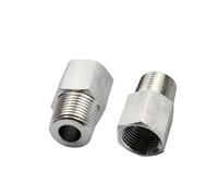 Générique Raccord de Tuyau en Acier Inoxydable M10 M14 M20 1/8" 1/4" 3/8" 1/2" Femelle mâle réducteur connecteur coupleur manomètre Haute Pression(M10x1mm Female,M10x1mm Male)