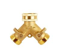 Générique Raccord de Tuyau en cuivre, Robinet en Laiton, séparateur de Robinet, raccords d'arrosage de Jardin, Outil, connecteur de 3/4 Pouces, Adaptateur de tuyauterie, Fournitures(2pcs)