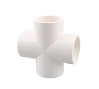 Générique Raccord de Tuyau en PVC Blanc, coude Droit, té, 3/4/5/6 Voies, 20/25/32 mm, 1 pièce(Grey,I.D 20mm)
