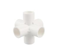 Générique Raccord de Tuyau en PVC Blanc, coude Droit, té, 3/4/5/6 Voies, 20/25/32 mm, 1 pièce(Orange,I.D 20mm)