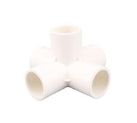 Générique Raccord de Tuyau en PVC Blanc, coude Droit, té, 3/4/5/6 Voies, 20/25/32 mm, 1 pièce(Yellow,I.D 25mm)