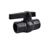 Générique Raccord de Tuyau en PVC Noir, coude Droit, raccord en T, raccords for Tube de Drainage d'aquarium, Accessoires d'irrigation de Jardin, Bricolage, 1 pièce, 16 à 50 mm(PVC Valve,Black 50mm)