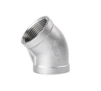 Générique Raccord de Tuyau Femelle BSP Multi-Tailles, coude à 45 ° en Acier Inoxydable 304