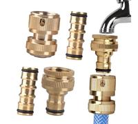 Générique Raccords Rapides pour Le Tuyau D'arrosage - Raccord Laiton De Robinet,Éléments de Connexion Tuyau,pour Irrigation Jardin extérieur Camping-Car Paysage pelouse