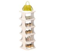 Générique Rack De Rangement À Chaussures, Organisateur De Chaussures À Plusieurs Niveaux, Noir, Tour De Verticales, Rangement De Pliantes, Facile À Installer, Pour Un Petit Appartement Spa