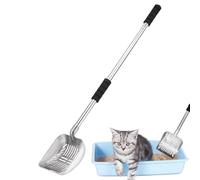 Générique Raclette À Litière pour Chat - Manche Long Détachable,Pelle en Métal À Excréments De Chat | pour Nettoyage Animal Déchets Nourriture Pas à Pas Entrée Odeur Chien et