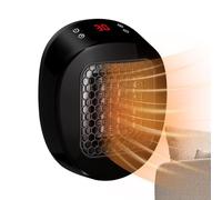 Générique Radiateur soufflant enfichable Écran LED compact Télécommande électrique mural Chaleur Salle de bains Garage Appartement Personnes âgées Étudiants Bibliothèque Atelier Sous-sol Caba