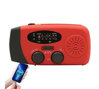 Générique Radio solaire, radio météo à manivelle | 3 méthodes de chargement Radio,Radio à énergie solaire chargée par USB, lampe de poche LED, Radio AM/FM pour le Camping de survie