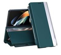 Générique Radujy/Lovreko Luxury Electroplated Leather Magnetic Phone Case, with Pen Slot and Phone Stand, for Galaxy Z Fold 4/5/6/7 (for ZFold6,Green)