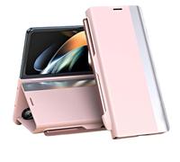 Générique Radujy/Lovreko Luxury Electroplated Leather Magnetic Phone Case, with Pen Slot and Phone Stand, for Galaxy Z Fold 4/5/6/7 (for ZFold6,Pink)