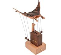 Générique Raie Manta Cinétique en Bois 3D, Sculpture Dynamique pour Décoration de Bureau, Cadeau d'art en Mouvement pour Adultes et Collectionneurs