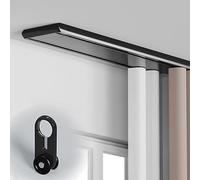 Générique Rail À Rideaux Double Rangée, Montage Au Plafond, Système De Rails Silencieux Et Robustes, Tringle À Rideaux Coulissants De Chambre À Coucher, Salon, Hôpital(Noir,190cm/6.2ft(2 * 95cm))