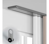 Générique Rail À Rideaux Double Rangée, Montage Au Plafond, Système De Rails Silencieux Et Robustes, Tringle À Rideaux Coulissants De Chambre À Coucher, Salon, Hôpital(Gray,290cm/9.5ft(2 * 145cm))