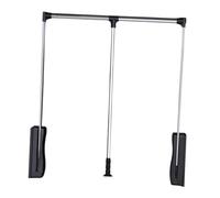 Générique Rail Ajustable pour Rangement de Vêtements, Système de Suspension, Installation Simple, Support Latéral, Argenté 55cm à 70cm