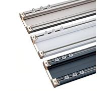 Générique Rail de Plafond pour Rideaux - Rail Coulissant Robuste pour Rideaux, Ensemble de Double Rail en Aluminium pour Chambre, Salon, hôpital (Lake, 310 cm)