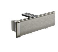 Générique Rail De Rideau Caché Au Plafond, Kit De Rail en Alliage D’Aluminium Robuste avec roulettes Et Accessoires De Montage pour Fenêtres en Baie, Balcon, Mur Ou Plafond(Gray Ceiling,90cm/2.9ft)