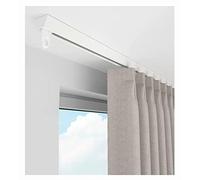 Générique Rail de Rideau de Plafond Auto-adhésif sans perçage, Rails coulissants fixés au Plafond pour séparation de pièce, Dressing, Douche d'angle, Bureau (Blanc, 2 m/6,5 pi)