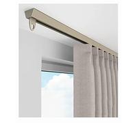 Générique Rail de Rideau de Plafond Auto-adhésif sans perçage, Rails coulissants fixés au Plafond pour séparation de pièce, Dressing, Douche d'angle, Bureau (Marron, 3 m/9,8 pi)