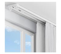 Générique Rail de Rideau de Plafond avec Rouleaux Silencieux,Système De Rail De Rideau Robuste,Double Rail À Rideau Aluminium,pour Les Séparations De Pièces (Size:250cm)