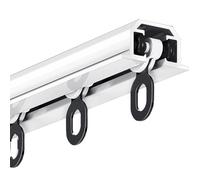 Générique Rail de Rideau de Plafond Coulissant avec roulettes silencieuses, système de séparation de pièces Robuste pour Grands espaces (Blanc, 10 m [32,8 pi])