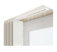 Générique Rail de Rideau de Plafond,Rail De Plafond en Aluminium avec roulettes Silencieuses, pour Baie Vitrée De Camping-Car,La Salle De Bain, La Chambre À Coucher(Size:4.2m(13.8ft),Color:Blanc)
