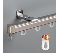 Générique Rail De Rideau De Plafond Robustes avec Poulie Silencieuse, Rail Rideaux pour Fenêtres, Tringle À Rideaux pour Baie Vitrée, Chambre, Bureau, Fixation Murale(Champa Wall,150cm/4.9ft)