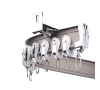 Générique Rail de Rideau de Plafond, système de Rail de Plafond incurvé Rail de Rideau Flexible et Pliable Rail de Rideau Silencieux avec Clips Rail de séparation de pièce de 1 à 8 mètres