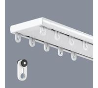 Générique Rail de Rideau de Plafond - Système de Rail de Rideau en Aluminium à Fixation au Plafond pour séparations de pièces, Rails coulissants, Blanc, Ideal & Decor (Blanc, 2,3 m / 7,5 pi)