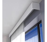 Générique Rail de Rideau Double pour Plafond - Ensemble Complet avec Caisson pour Séparateur de Pièces et Fenêtres(Size:1m (3.3ft),Color:Monté au Plafond)