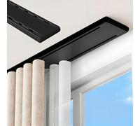 Générique Rail de Rideau Double, Rail Rideaux Plafond, système Robuste à Deux Rails pour séparation de pièce/Chambre/fenêtre, Coulissant, Aluminium