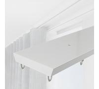 Générique Rail De Rideau Double Robustes Et Solidaires - pour Rideaux, Séparateurs De Pièce - Rail De Plafond pour Rideaux De 70 À 600 - Chambre, Balcon, Bureau(Blanc,240cm(2 * 120cm))