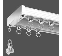 Générique Rail De Rideau Doubles Lourds 6,0 m pour Fenêtres/cloisons, Rail De Plafond, Tringle À Rideaux Coulissants pour Chambre pour Séparation Et Intimité(Blanc,140cm/4.6ft)