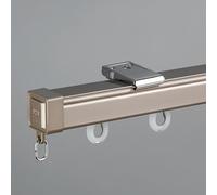 Générique Rail De Rideau Mural, Rails De Plafond en Aluminium Robuste avec Poulie Silencieuse pour Fenêtres, Armoires, Placards, Salle De Bain, Rideau De Douche(Champagne ceil,80cm/2.6ft)