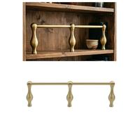Générique Rail d'étagère 8~38 Pouces, Rails basculants Modernes for étagères en Laiton, Garde-Corps d'étagère en métal décoratif for armoires de Salle de Bain/Cuisine(Type1,12inches)