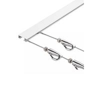 Générique Rail Invisible for accrocher des Tableaux, avec câbles réglables en Acier Inoxydable - dissimulé for galeries, miroirs et expositions d'art(1 Hook,150cm/59in)