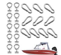 Générique Rail Oeil de Fixation pour Rail - Boulon Fixation Œillet Acier Inoxydable - Accessoires pour Cordages et Ancrages Canoë Kayak Camping Car Tentes Bateaux Pêche