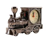 Générique Railroad Desk Clock - Train Model Timer | Powered Decoration with Quiet Mechanism, Antique Style Table Clock with Retro Finish, Interior Decor Display, Study Bedroom Placement