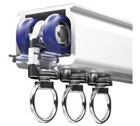 Générique Rails À Rideaux Luxueux pour Plafond Ou Mur,Coureurs à Roulements,Charge 40kg,séparateur De Pièce, Tringle à Rideaux Coulissante pour Salon(Size:1.5m/4.9ft,Color:Blanc)