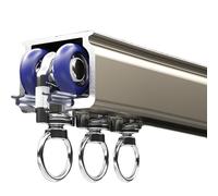 Générique Rails À Rideaux Luxueux pour Plafond Ou Mur,Coureurs à Roulements,Charge 40kg,séparateur De Pièce, Tringle à Rideaux Coulissante pour Salon(Size:4.5m/14.7ft,Color:Champagne)